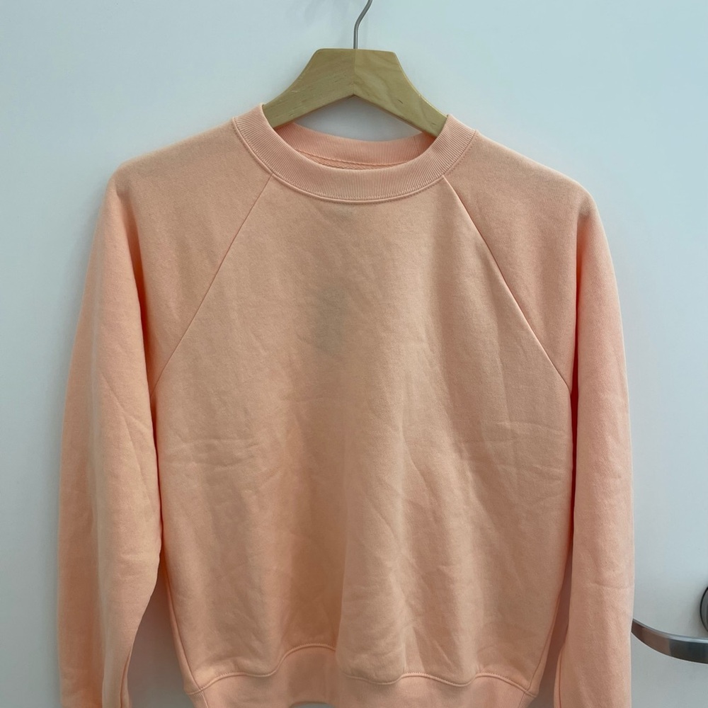 Gap women fleece sweatshirt, peach, XXS